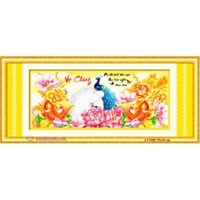 (chưa thêu)Tranh thêu chữ thập Vợ chồng 75x36