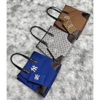 (Chuẩn 1:1) Set túi MLB tote bag size lớn du lịch vừa laptop Full tag mac Code size 39