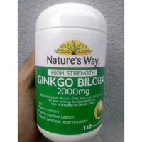 [Chuẩn air] Hoạt Huyết Dưỡng Não Natures Way Ginkgo Biloba 2000mg 120 Viên