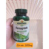 [CHUẨN AIR] Viên Uống Lợi Sữa Cỏ Ca Ri Fenugreek Natures Aid 500mg 90 viên - Xuất xứ Anh