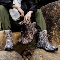 [Chuẩn Authentic] Giày boot leo núi họa tiết rằn ri phong cách cá tính cho nam Sales Khủng