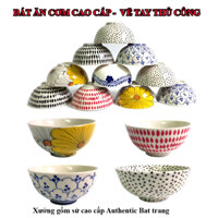 (Chuẩn bát tràng 100%) Bát tô sứ đựng canh, salad CAO CẤP vẽ thủ công - Kích thước D20cmH8cm-gốm sứ authentic bat trang