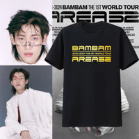 [Chuẩn bị gửi] Áo thun nam ngoại cỡ Áo thun Cotton mềm mại thoải mái BAMBAM GOT7 AREA52 Họa tiết 4 màu S-5XL