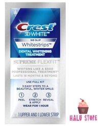 [CHUẨN CHÍNH HÃNG] Miếng dán trắng răng Crest 3D White Loại Supreme Flexfit - Mỹ