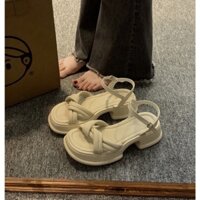 [CHUẨN HÀNG QC] Giày sandal nữ đế xuồng cao 5cm phong cách ulzzang mang cực êm phù hợp mang đi học đi chơi nữ tính - Hàn