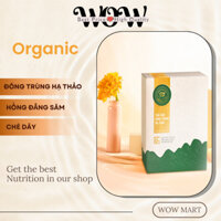 [CHUẨN ORGANIC ] Trà sâm đông trùng hạ thảo an thần, ngủ sâu giấc, hỗ trợ các bệnh về dạ dày
