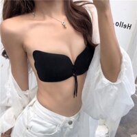 Chuẩn [rẺ vÔ ĐỊch] Áo lót bra nữ dán dây rút nâng ngực tạo khe cánh tiên không gọng mút mỏng yly275 đẹp