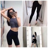 [CHUẨN THÁI] QUẦN LEGGING F/XL ĐỦ SIZE MÀU ĐEN TAG RAINBOW THÁI LAN