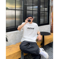 CHUBBIE © FLEXIN' T-Shirt - Áo thun "FLEXIN" T-Shirt in nhũ, form xuông rộng