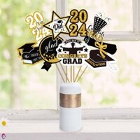 Chúc mừng 2024 Bánh Topper Tốt Nghiệp Trang Trí Tiệc Tiếp Liệu