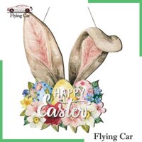 Chúc Mừng Phục Sinh Treo Cửa Ký Bằng Gỗ Treo Mảng Trang Trí Cho Tường Trong Nhà