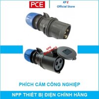 CHUI CHUÔI PHÍCH Ổ CẮM ĐIỆN CÔNG NGHIỆP ÂM DƯƠNG ĐỰC CÁI 1 PHA 1P 16A 3 CHẤU HÀNG PCE CHÍNH HÃNG - KPE ELECTRIC