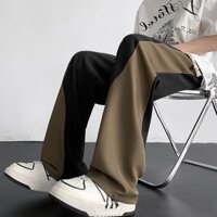 Chui Shun băng lụa màu phù hợp thường ngày quần vịt quít phong cách Mỹ Quần Retro cleanfit quần tây vibe majila Size Lớn