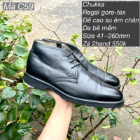 Chukka boots size 41 chân 260 màu đen khoá kéo
