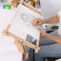 chulisia Đế thêu chữ thập, Vòng thêu, Khung kim cương thủ công nghệ thuật bằng gỗ đa năng có khung kẹp để chăn bông tay, may bàn