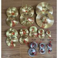 Chũm choẹ bằng đồng vàng đủ size hàng nhập