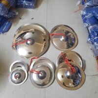 Chũm chọe đôi inox cho bé - nạo bạt inox múa lân - chập cheng inox