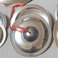 Chũm chọe đôi inox cho bé - nạo bạt inox múa lân - chập cheng inox