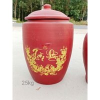 Chum gạo tài lộc 10kg, chum gạo. chum sành đựng gạo, lọ hủ gạo