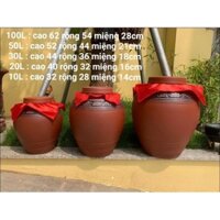 Chum Gốm Đỏ_Bình Ngâm Rượu Bát Tràng 10L ,15L,20L,50L hàng Cao Cấp Loại 1
