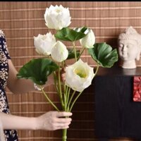 Chùm hoa sen lụa cao cấp 9 nhánh