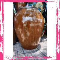 Chum kiệu vại, lu ngâm mắm chứa nước mưa, Lu kiệu miền quê, chum chứa nước ngâm diệu, dung tích gần 200 lít