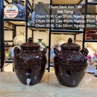 Chum Sành 10L , 20L , 30L, 50 Lít Kim Tiền Bát Tràng Ngâm Rượu⚡️BAO BỂ VỠ, BẢO HÀNH NGẤM RỈ⚡️