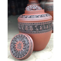 Chum Sành 50-70-100 Lít Không Men Khử aldehit có 2 nắp đậy kín gốm sứ bát tràng