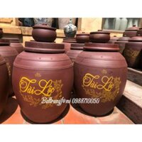 Chum sành đất nung Bát Tràng - Nâu đất nung,50 lít