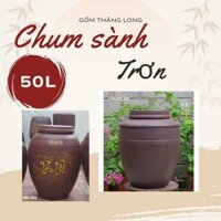 Chum Sành Đựng Rượu 50 Lít Trơn Bát Tràng