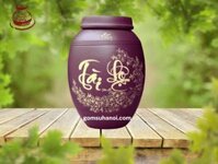 Chum sành không tráng men Bát Tràng ngâm rượu 30l ( 1 nắp)