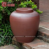 Chum sành ngâm rượu dáng cổ 50 lít 2 nắp