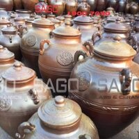 Chum Sành Ngâm Rượu Đông Triều 250 Lít | Chum Sành Hạ Thổ Không Tráng Men
