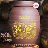 Chum sành ngâm rượu Tài Lộc – Chum rượu 50L