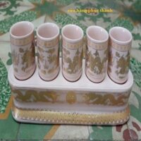 chung bộ rồng hồng thẳng 5 ly