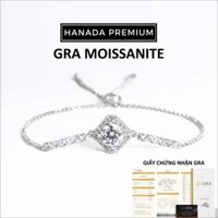 [CHỨNG NHẬN GRA] Lắc tay Kim cương Moissanite 6.5 mm Bạc 925 Quà Tặng Quà Tặng, Đi Tiệc, Mang hằng ngày Hanada  1725