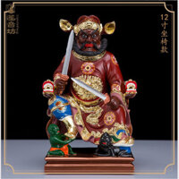 Chung Quỳ Thần Tượng Song Kiếm Ngồi Chung Quỳ Thiên Sư Thần Tượng nhựa cây hoa màu Chung Quỳ Thiên Sư Chúc Phúc Thánh Qu