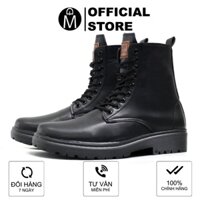 Chunky Combat Boots thời trang MĐ G1105 da lì chống nhăn, đế cao