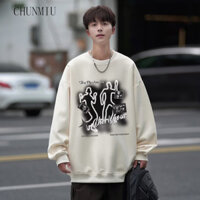 CHUNMIU Áo khoác hoodie sweater nỉ siêu rẻ phù hợp nam nữ rộng thoải mái 2024 NEW MWY2490A8I 36Z240906