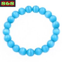 Chuỗi đeo tay đá mắt mèo xanh biển 8 ly 21 hạt CDMHXB, vòng tay chuỗi hạt