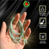 Chuỗi Hạt Đá Tròn Vòng Đeo Tay Phong Thủy Ngọc Phỉ Thúy Tự Nhiên Jadeite Loại A - Ngọc Thiêng