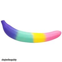 (CHUỐI KHỔNG LỒ) SQUISHY QUẢ CHUỐI NGŨ SẮC KHỔNG LỒ SIÊU DỄ THƯƠNG