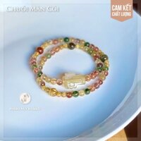 Chuỗi Mân Côi 50 bằng đá - Vòng tay đá Tóc Đa Sắc