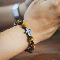 Chuỗi Mân Côi Đá Thạch Mắt Hổ Vàng