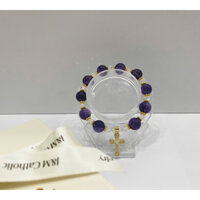 Chuỗi Mân Côi - Tràng hạt đeo tay hoa đá TA tím tự nhiên đẹp 10mm