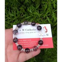 Chuỗi Mân Côi - Vòng đeo tay UL màu đen trong cao cấp 10mm