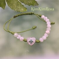 Chuỗi Mân Côi vòng tay đá trắng tim Thánh Giá trang sức bạc s925 KimKimRosa Jewelry Rosary bracelet sterling silver