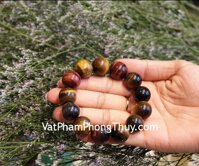 Chuỗi mắt mèo đỏ đen đa sắc 16 li S6827