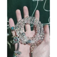Chuỗi pha lê 8li tự nhiên - pháp khí Mật Tông - Phật giáo Tây Tạng