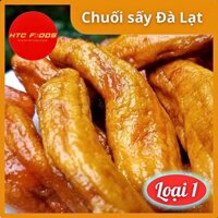 Chuối sấy dẻo Đà Lạt nguyên quả loại 1 dẻo, ngọt vừa, trái cây hoa quả sấy dẻo, 500g/1kg, HTC Foods